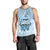 Fiji Tanoa Men Tank Top Kava Bowl Fijian Tapa Blue Pattern LT14 - Polynesian Pride