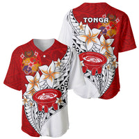 Tonga Kava Bowl Baseball Jersey Tongan Kupesi Ngatu Pattern White LT14 Red - Polynesian Pride