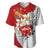 Tonga Kava Bowl Baseball Jersey Tongan Kupesi Ngatu Pattern White LT14 - Polynesian Pride