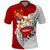 Custom Tonga Kava Bowl Polo Shirt Tongan Kupesi Ngatu Pattern White LT14 Red - Polynesian Pride