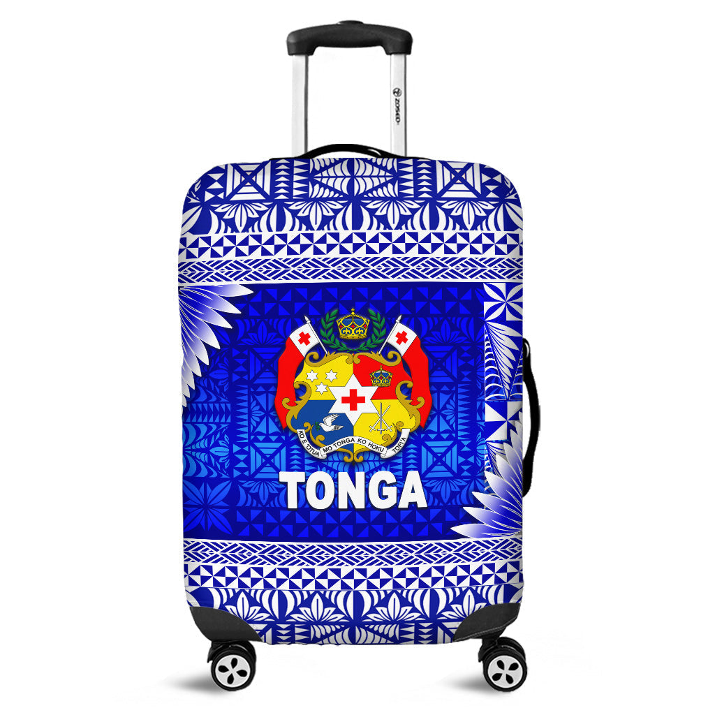 Tonga Coat Of Arms Luggage Covers Simplified Version - Blue LT8 Blue - Polynesian Pride