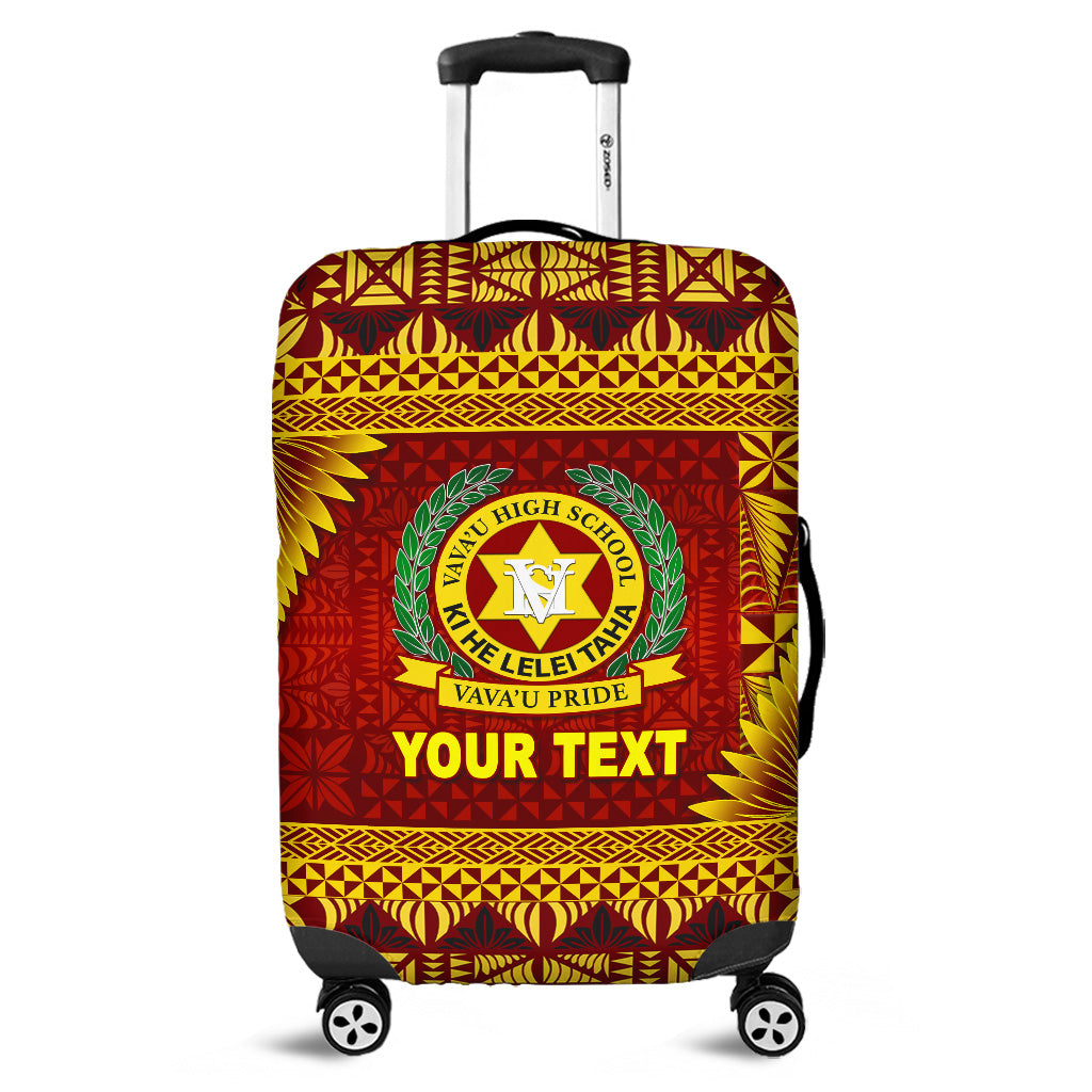 (Custom Personalised) Tonga Vava'u High School Luggage Covers Simplified Version - Maroon LT8 Maroon - Polynesian Pride