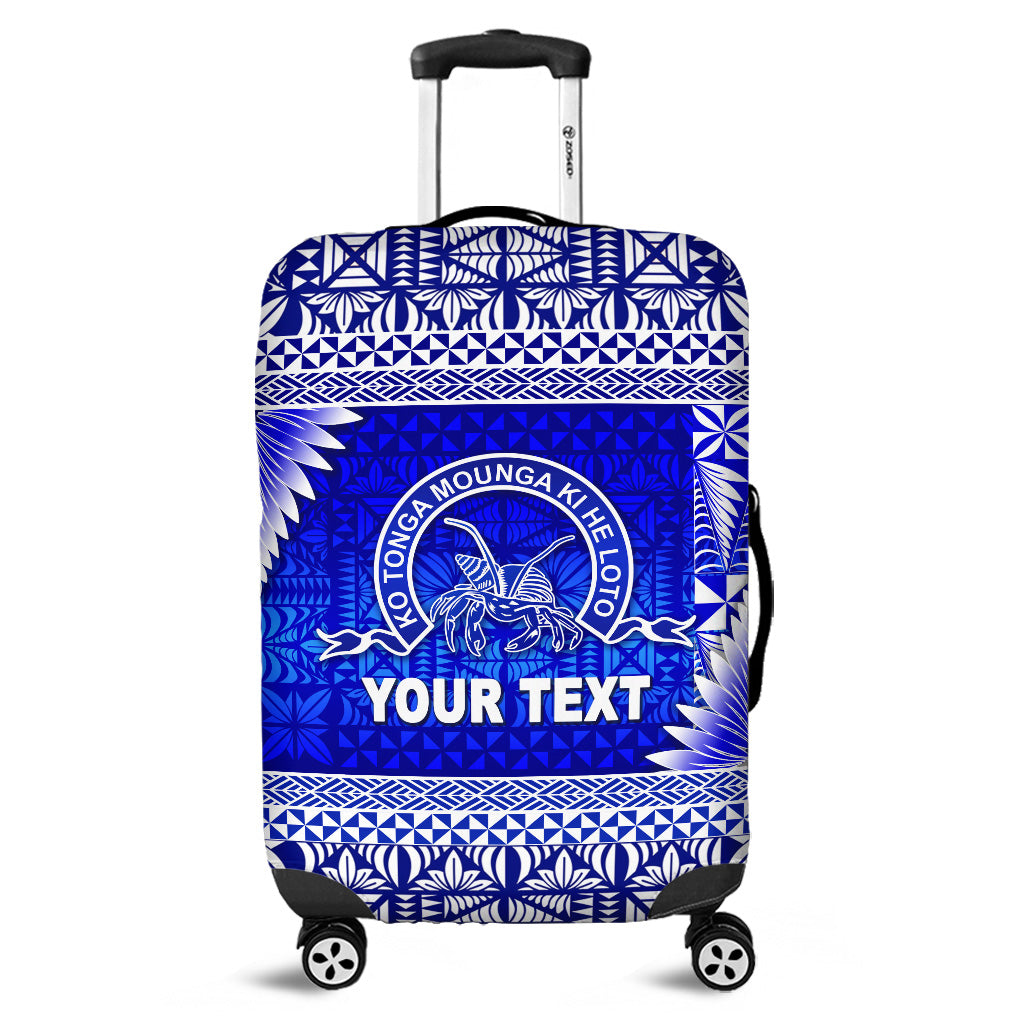 (Custom Personalised) Tonga Tupou College Toloa Old Boys Luggage Covers Simplified Version LT8 Blue - Polynesian Pride