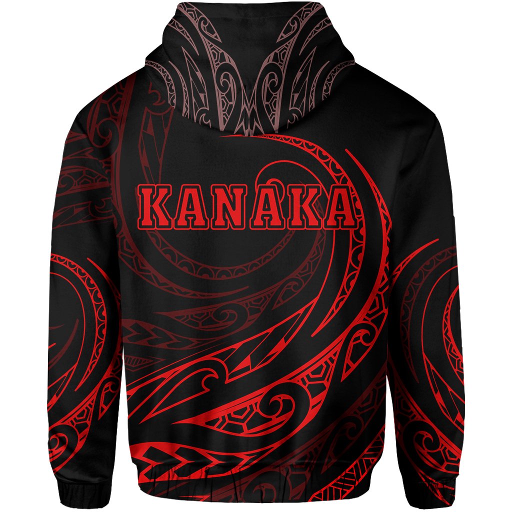 Kanaka Zipper Hoodie Frida Style Red - Polynesian Pride