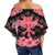 (Personalized) Kanaka Turtle Hibiscus Off Shoulder Waist Wrap Top - Black Pink - AH - Polynesian Pride