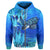 Hawaii Blue Turtle Paradise Hoodie Zip Breath Ocean AH - Polynesian Pride