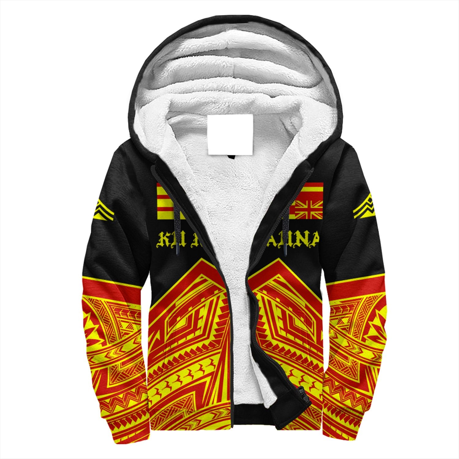 (Personalised) Hawaii - We Stand With Mauna Kea Sherpa Hoodie AH Red - Polynesian Pride