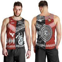 New Zealand And Tonga Men Tank Top Together - Black LT8 - Polynesian Pride