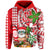 Hawaii Mele Kalikimaka Santa Claus Beach Hoodie LT6 Pullover Hoodie Red - Polynesian Pride