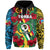 Vanuatu Torba and Hibiscus Hoodie LT6 Black - Polynesian Pride