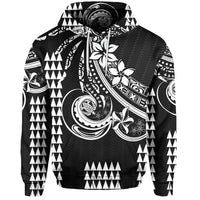 Custom Kakau Hawaiian Polynesian Hoodie Black LT6 Black - Polynesian Pride