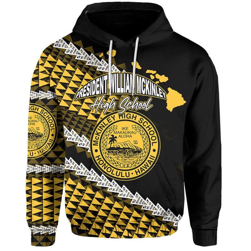 Custom President William Mckinley High School Hawaii Hoodie LT6 Yellow - Polynesian Pride