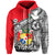 Custom Tonga Hook Tattoo Hoodie White LT6 - Polynesian Pride