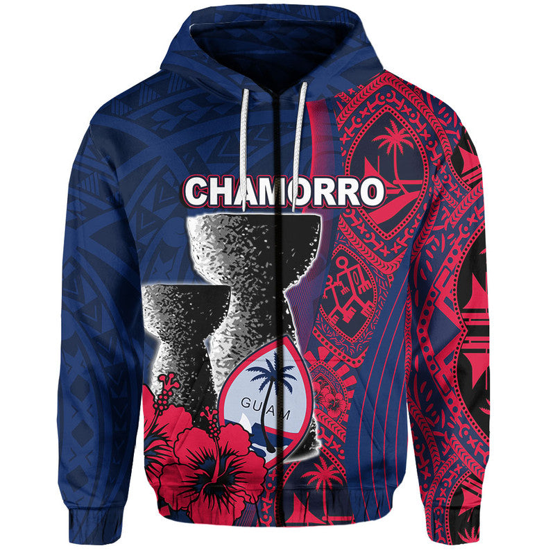 Custom Guam Chamorro Hoodie Flag Color Style LT6 - Polynesian Pride