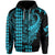 Custom Hawaii Polynesian Warrior Kakau Hoodie Blue LT6 - Polynesian Pride