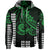 Custom Kakau Hawaiian Polynesian Hoodie Green LT6 - Polynesian Pride