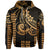 Custom Kakau Hawaiian Polynesian Hoodie Gold LT6 - Polynesian Pride