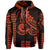 Custom Kakau Hawaiian Polynesian Hoodie Orange LT6 - Polynesian Pride