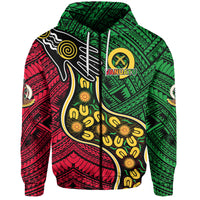 Custom Vanuatu Mix Aboriginal Hoodie LT6 - Polynesian Pride