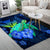 Hawaii Turtle Hibiscus Polynesian Area Rug - Jade Stone - AH - Polynesian Pride