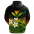 Kanaka Maoli (Hawaiian) Zip Hoodie, Polynesian Plumeria Banana Leaves Reggae - Polynesian Pride