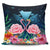 Kanaka Flamingo Couple Rose Hibiscus Plumeria Pillow Cover - Love Universe - AH - Polynesian Pride