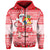 Tonga Christmas Zip Hoodie Cool Santa Claus LT6 Unisex Red - Polynesian Pride