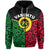 Custom Vanuatu Hoodie Polynesian Patterns Mix Flag LT6 Zip Hoodie Black - Polynesian Pride