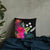 Kosrae Micronesia Basic Pillow - Tropical Bouquet Pillow 18×18 Black - Polynesian Pride