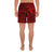 Polynesian Hawaiian Style Tribal Tattoo Red Men's Athletic Long Shorts - Polynesian Pride