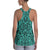 Polynesian Kakau Turtle Turquoise Hawaii Women's Racerback Tank Top - Polynesian Pride