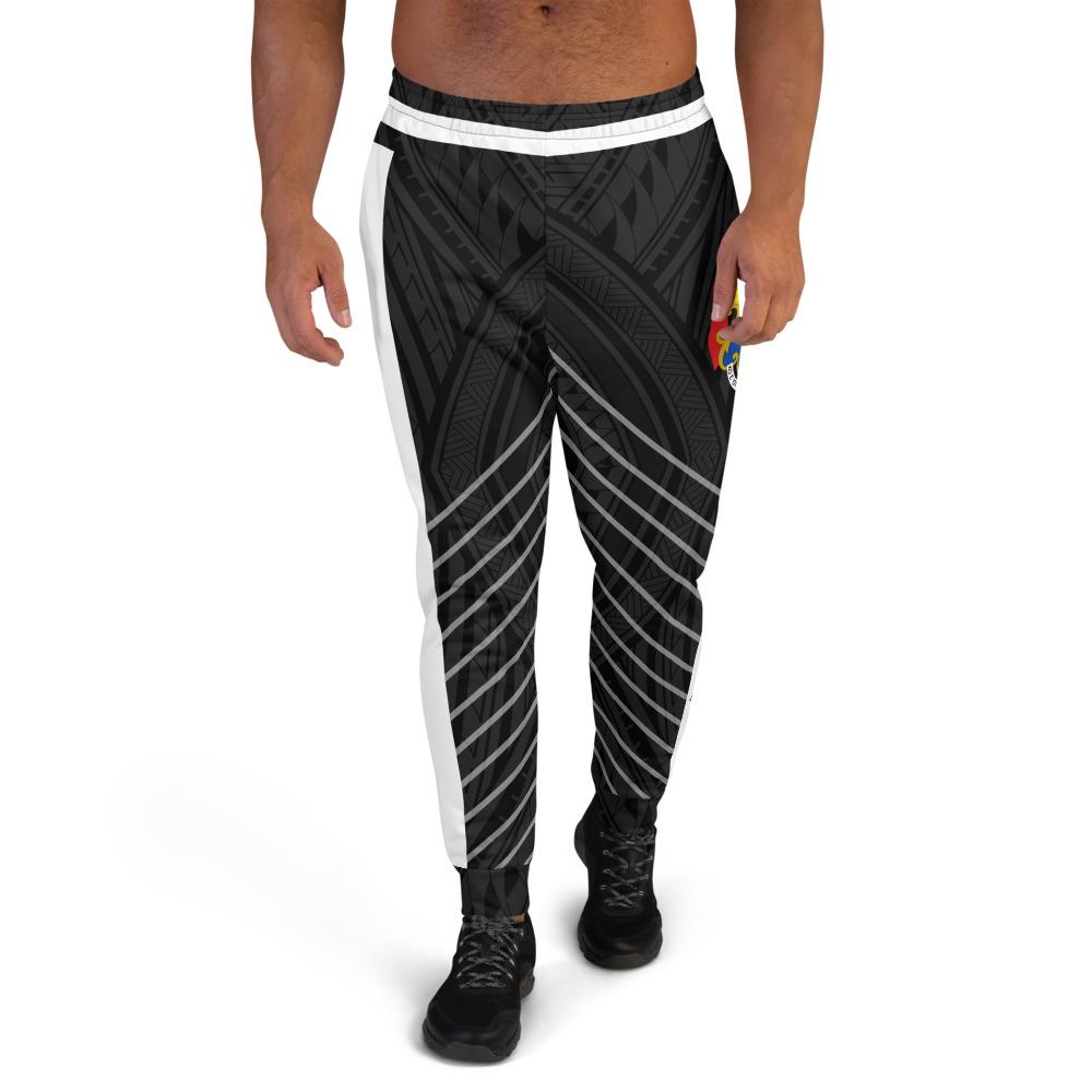 Tonga Sweatpant - Line Style Polynesian Patterns Unisex Black - Polynesian Pride