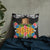 Tokelau Pillow - Coat Of Arms With Tropical Flowers 22×22 Black Pillow - Polynesian Pride