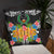 Pohnpei State Pillow - Coat Of Arms With Tropical Flowers - Polynesian Pride