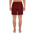 Polynesian Lauhala Mix Red Men's Athletic Long Shorts - Polynesian Pride