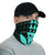 Hawaii Kanaka Map Kakau Neck Gaiter - Turquoise - Polynesian Pride