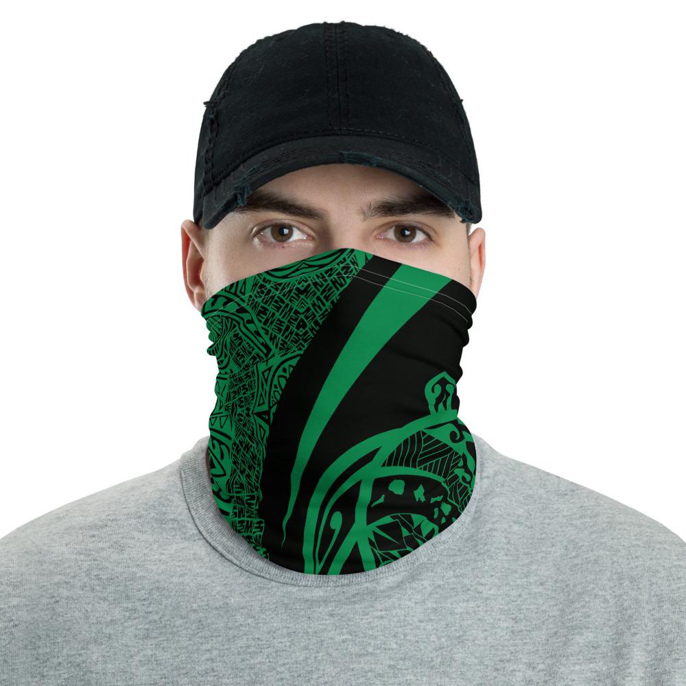 Hawaiian Bandana Turtle Polynesian Neck Gaiter - Circle Style Green One Size Green - Polynesian Pride