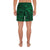 Polynesian Hawaiian Style Tribal Tattoo Green Men's Athletic Long Shorts - Polynesian Pride