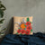 Marshall Islands Polynesian Pillow - Hibiscus Coat of Arm Pillow 18 x 18 Beige - Polynesian Pride