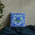 Pohnpei State Pillow - Mandala Star Patterns 18×18 Blue Pillow - Polynesian Pride