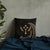 Kosrae Micronesia Basic Pillow - Gold Tribal Wave Pillow 18×18 Black - Polynesian Pride