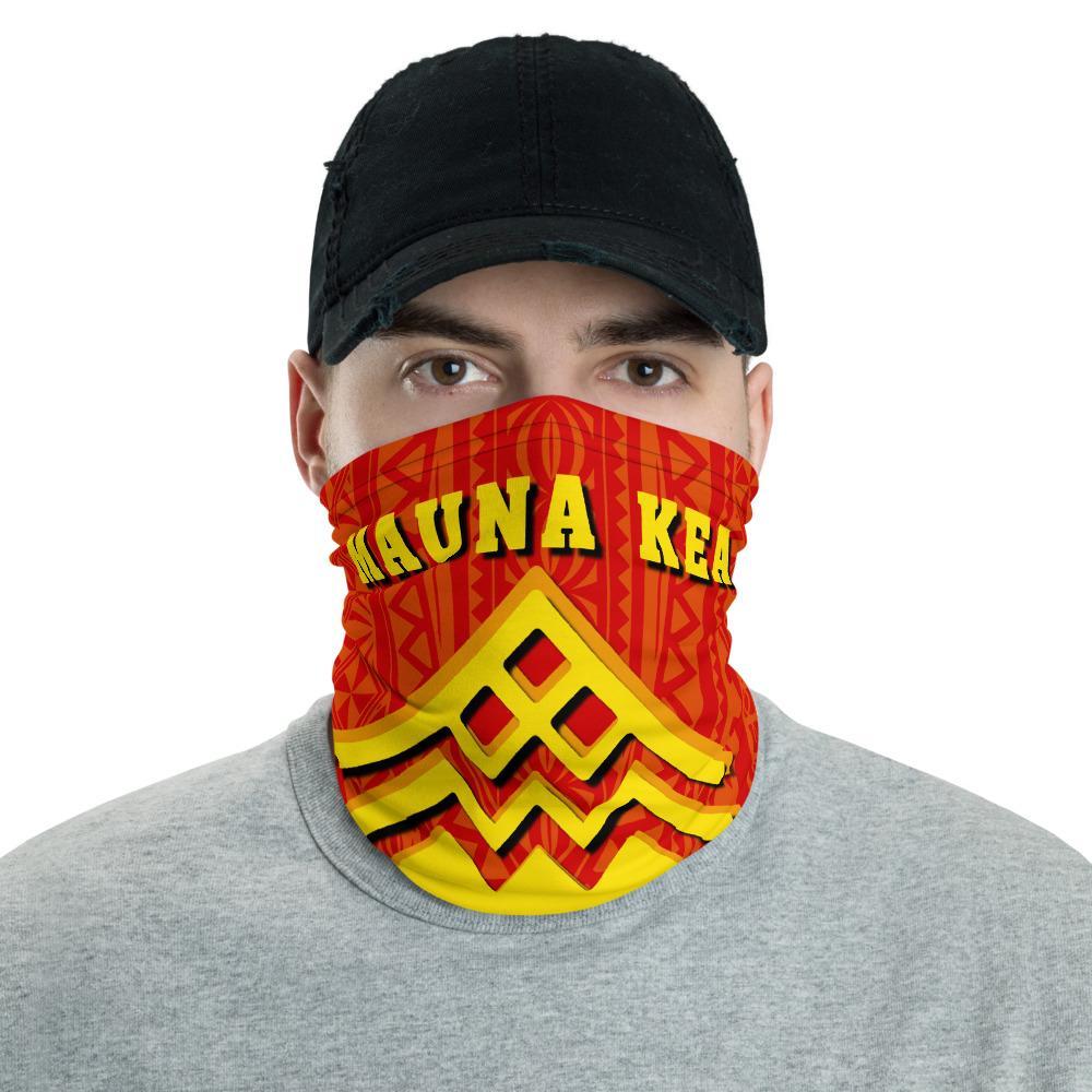 Hawaiian Bandana Mauna Kea Nation Polynesian Neck Gaiter - AH - Red One Size Red - Polynesian Pride