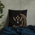 Kosrae Micronesia Basic Pillow - Gold Tribal Wave Pillow 22×22 Black - Polynesian Pride