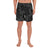 Polynesian Turtle Palm And Sea Pebbles Gray Men's Athletic Long Shorts Art - Polynesian Pride