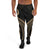 Pohnpei Micronesia Sweatpant - Gold Tribal Wave Unisex Black - Polynesian Pride