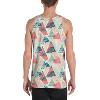 Hawaii Tropical Leaf Triangle Pattern - Hawaii Men's Tank Top AH - Polynesian Pride