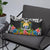 Nauru Pillow - Coat Of Arms With Tropical Flowers - Polynesian Pride