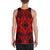 Polynesian Plumeria Mix Red Black - Hawaii Men's Tank Top - Polynesian Pride