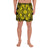 Polynesian Plumeria Mix Yellow Black Men's Athletic Long Shorts Art - Polynesian Pride