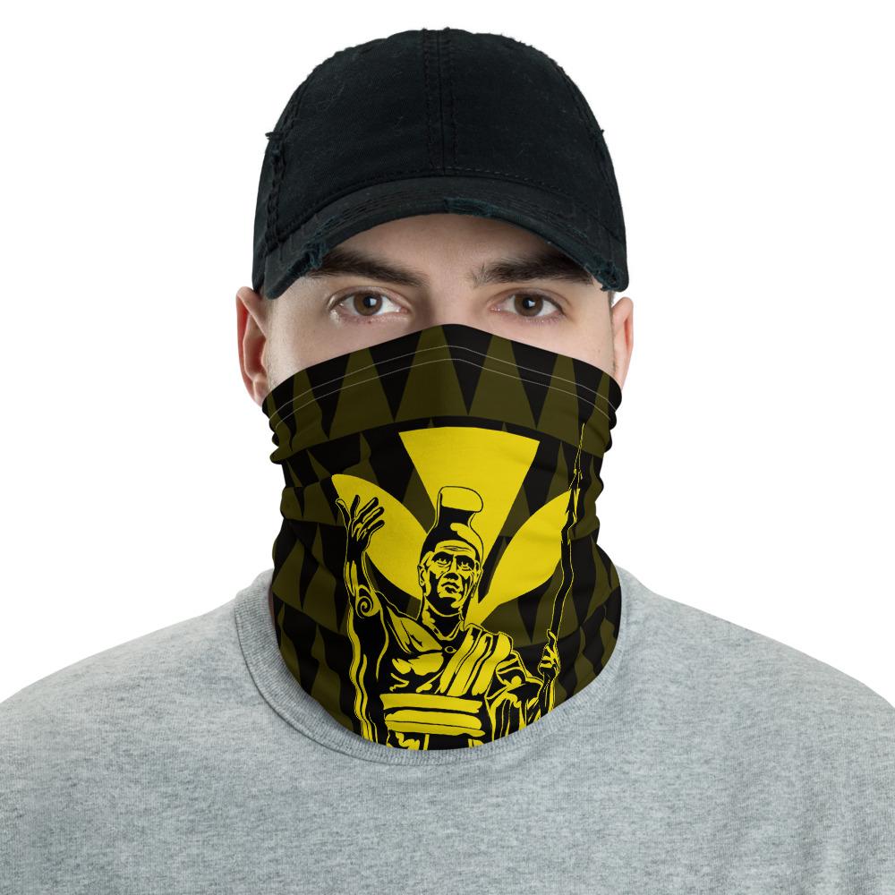 Hawaii King Kanaka Kakau Neck Gaiter - Yellow One Size Yellow - Polynesian Pride